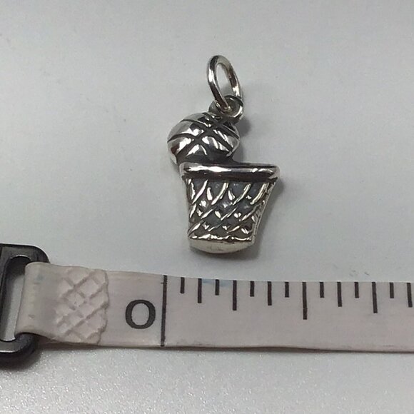 James Avery Sterling Silver Bangle Bracelet And Basketball Charm - Picture 9 of 11